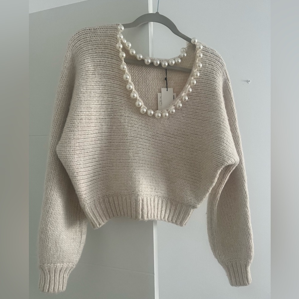 Zara pearl sweater